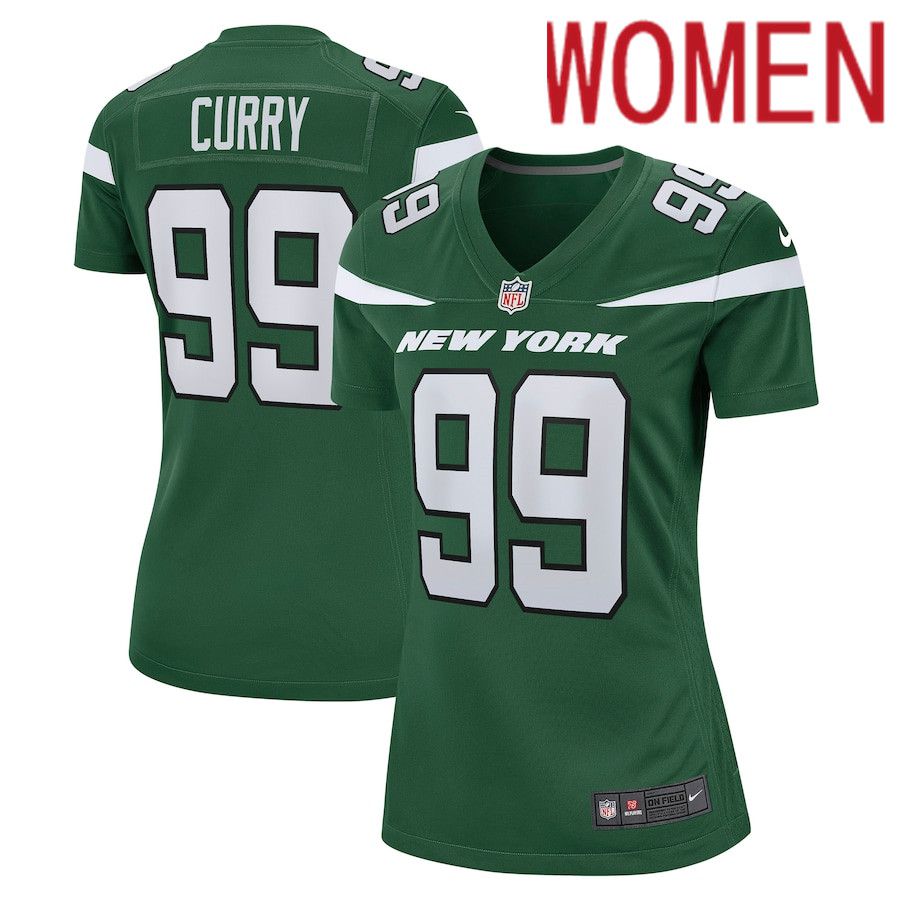 Women New York Jets #99 Vinny Curry Nike Gotham Green Game NFL Jersey